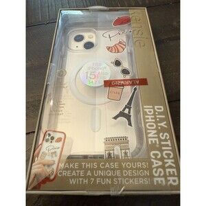 Kensie iPhone 15 / 14 / 13 MAGSAFE Shock Proof DIY Sticker iPhone Case Paris New